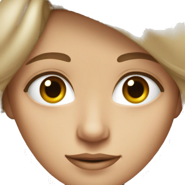 white teenger with brwn eye and brown hair emoji