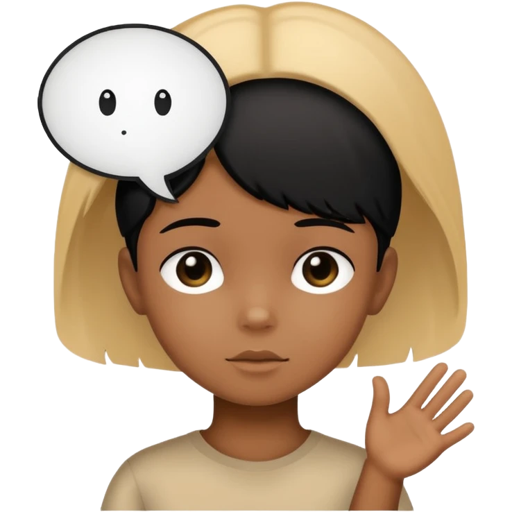 child silhouette with speech bubble emoji