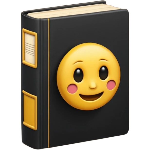 A cute 3D emoji of 1984 book emoji