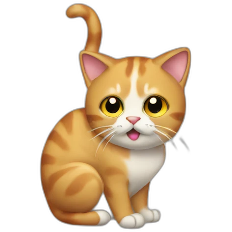 Cat pooping emoji
