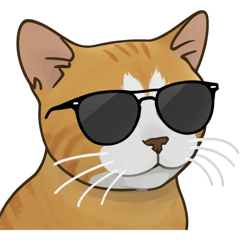 Cat with sunglasses emoji
