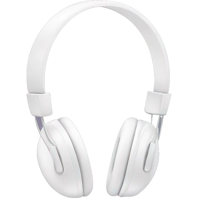 all white headphones with bows emoji