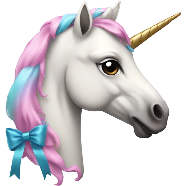 unicorn with a bow  emoji