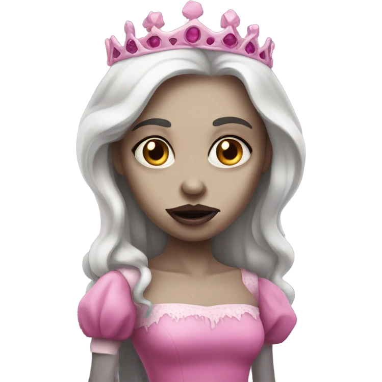 Pink zombie princess emoji
