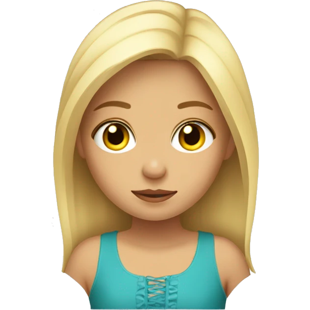Niña rubia sin flequillo rrubia emoji