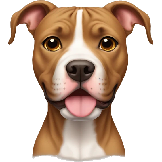 pitbull light brown cute dog emoji