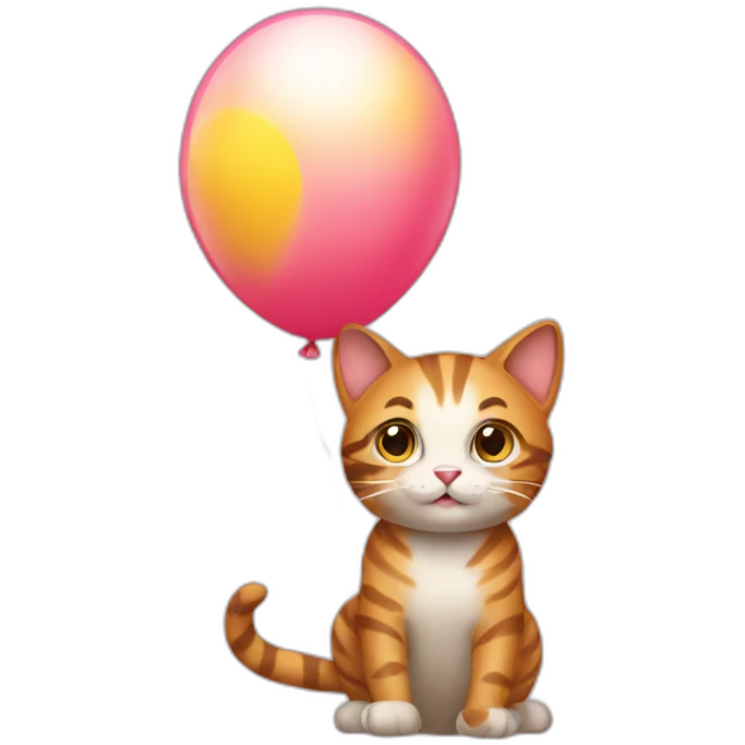 cat with a ballon  emoji