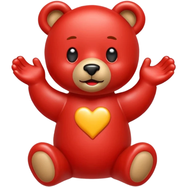 Make an emoji out of a ketchup bear. emoji