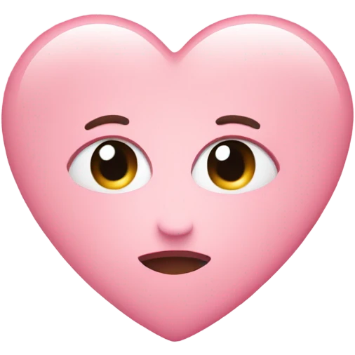 light pink emoji heart  emoji