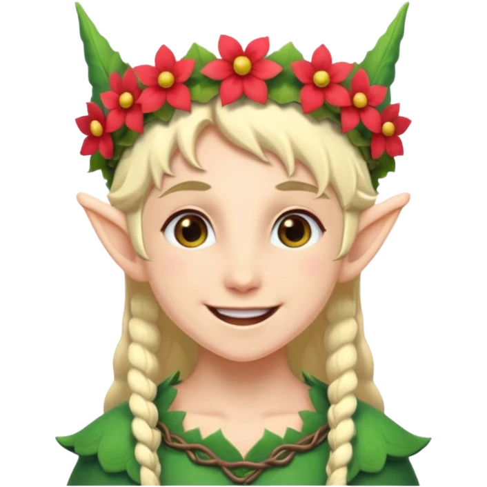 elf with flower crown emoji