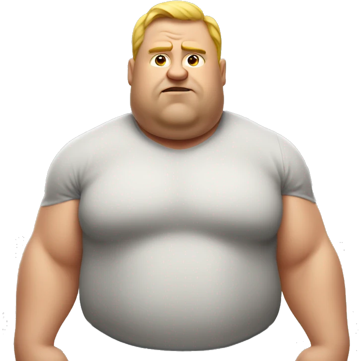 Really fat man with muscles emoji