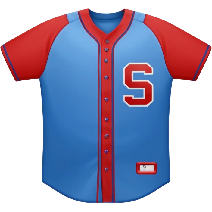 baseball jersey blue (#00A3E0) and red (#F9423A) emoji