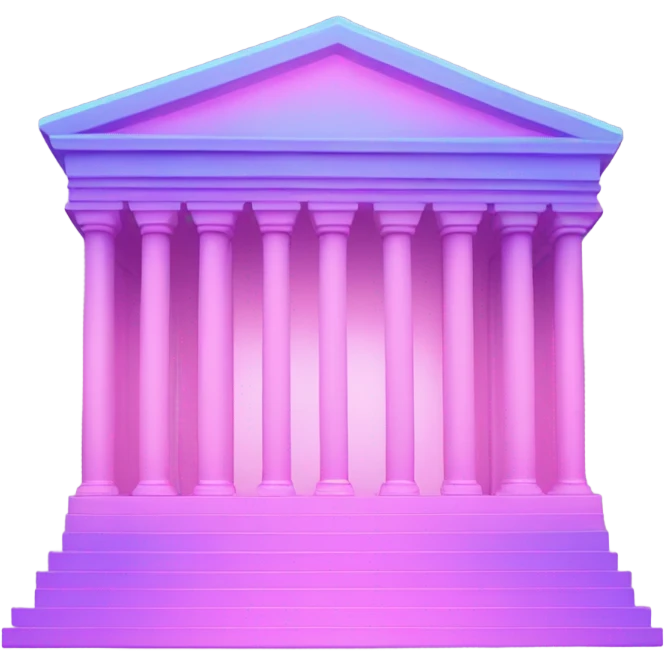 Vaporwave color themed bank emoji emoji