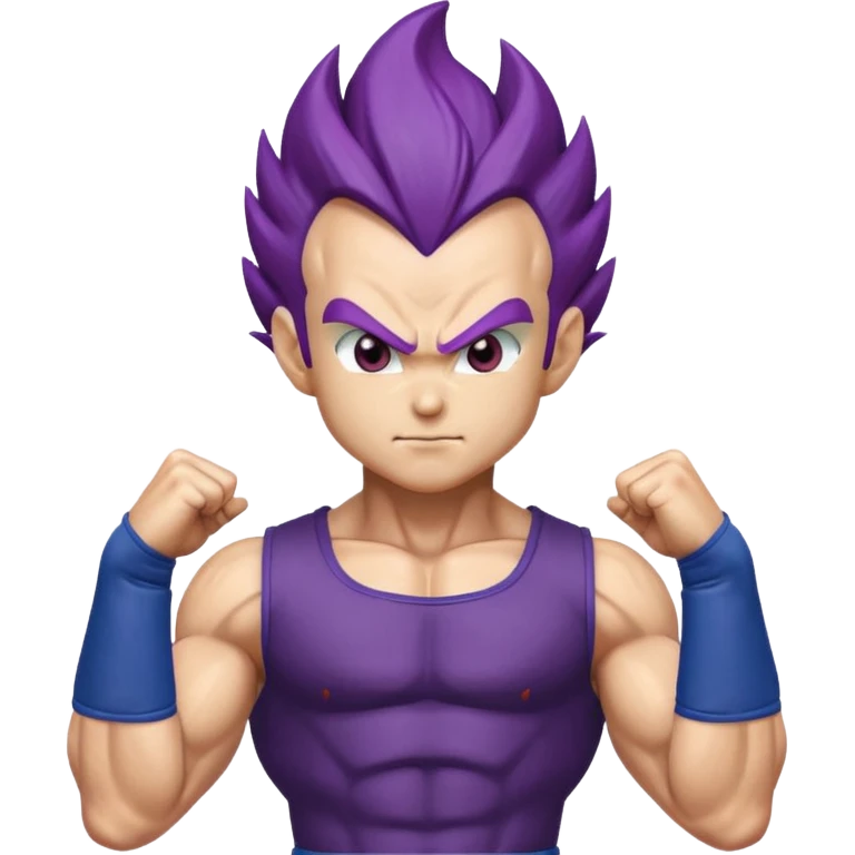 Vegeta ultra ego with purple hair emoji