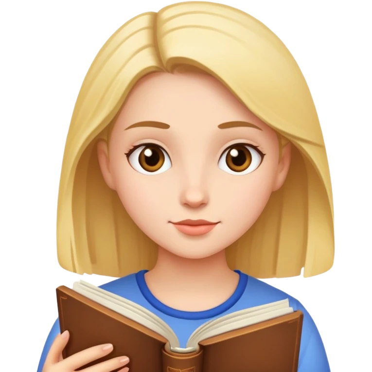 girl reading a book emoji