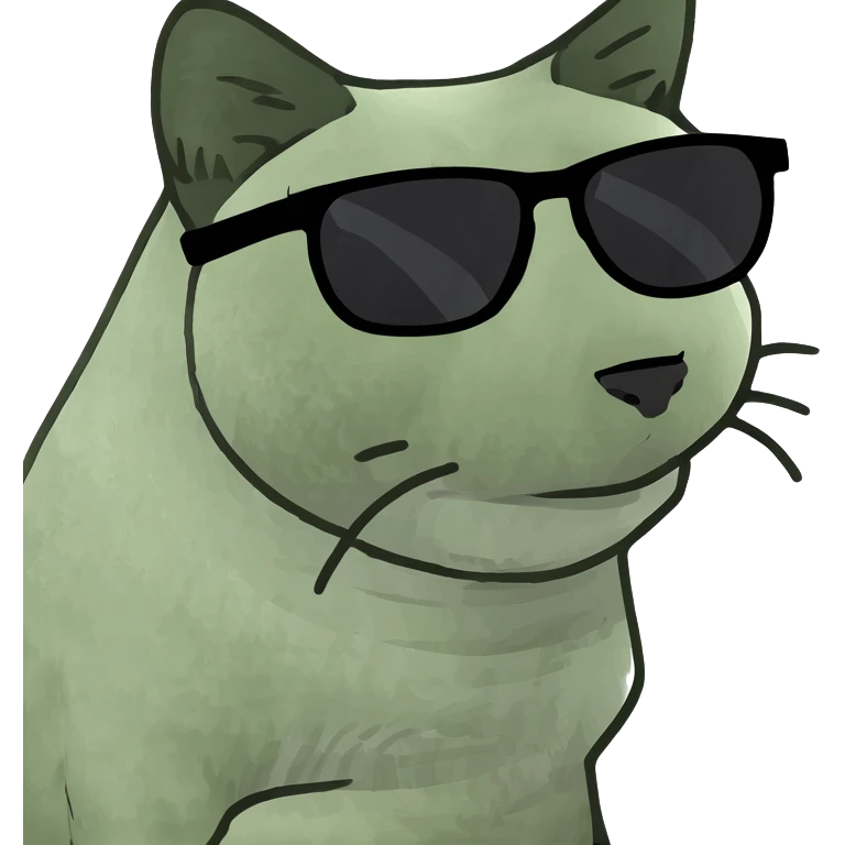Cat with sunglasses emoji