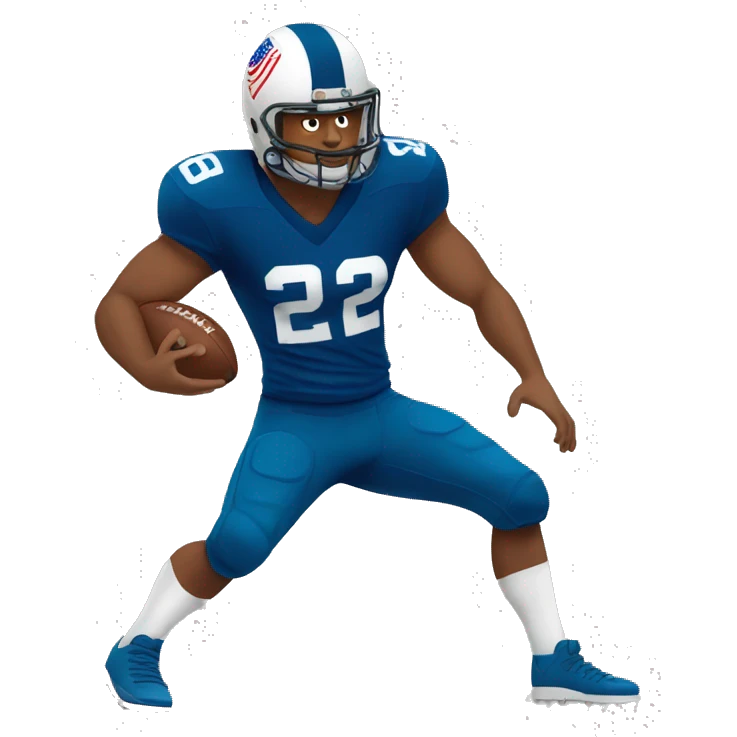 tanned american football player emoji