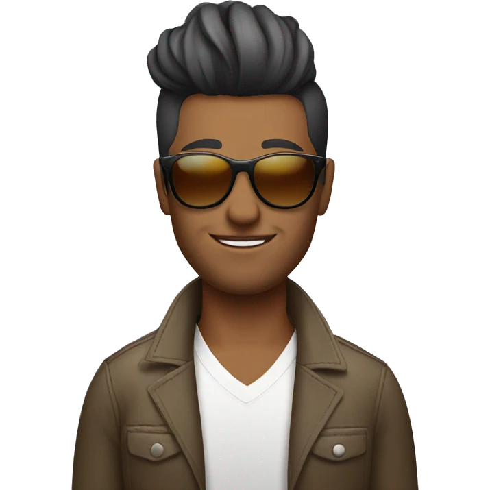 Hairstylist wearing sunglasses emoji