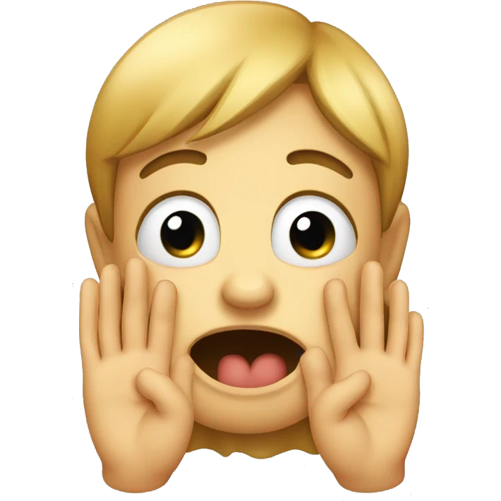 Crying face with fingers in hearth shape  emoji