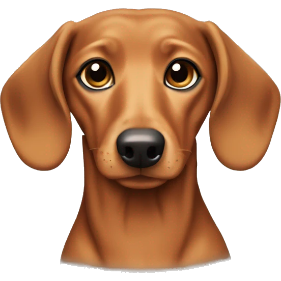 a tan short-haired dachshund emoji
