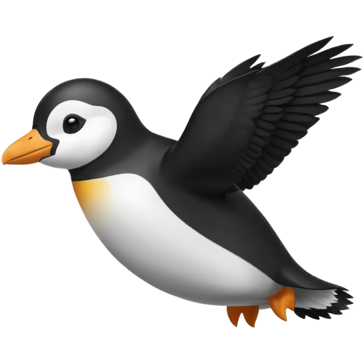 Flying penguin emoji