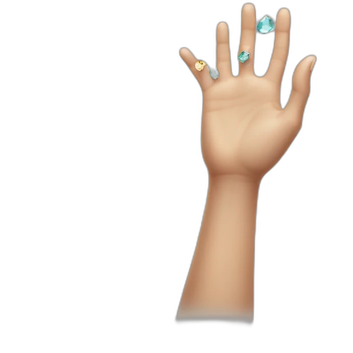 Hand Reaching a gem emoji