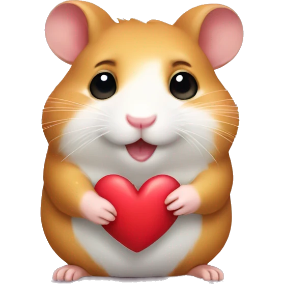 Hamster with heart emoji