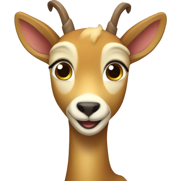 happy chamois holding gift emoji