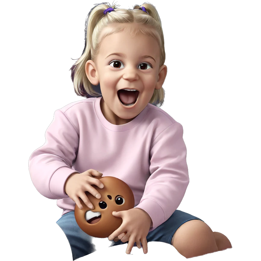 curious child with open mouth emoji