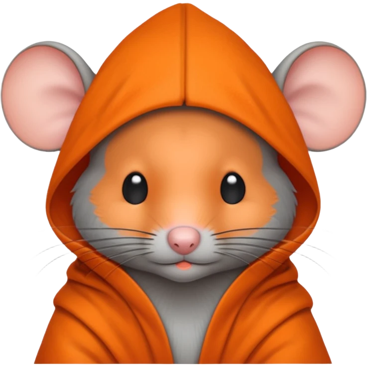 a mouse Prison wear orange cloth emoji