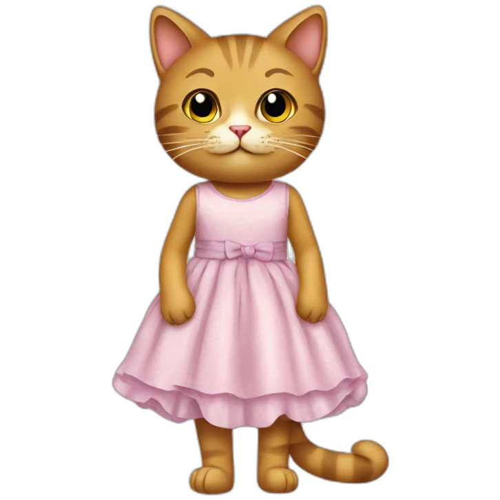 Cat and dress emoji