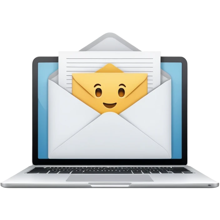 envelope digital laptop emoji