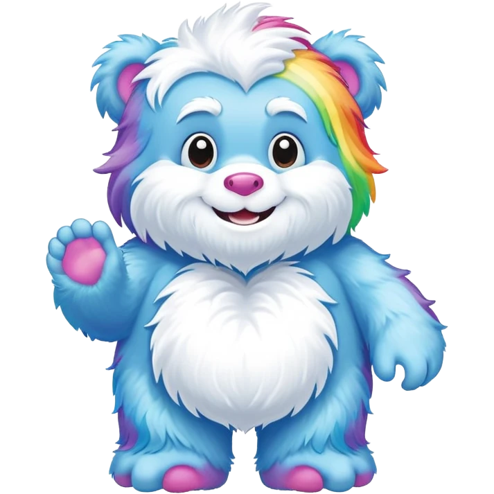  rainbow care bear  yeti emoji