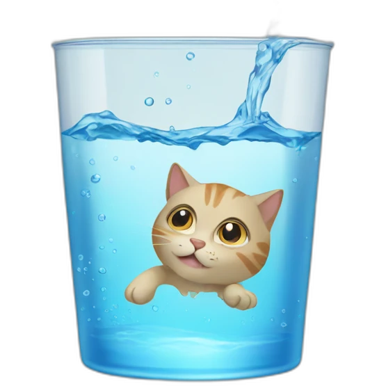 Cat-drink-water emoji