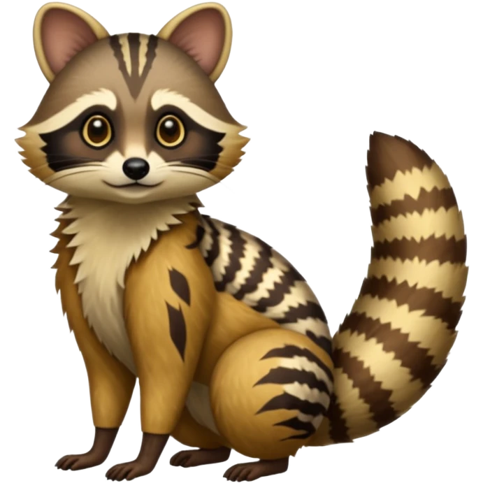 Cacomistle-tanuki-genet-oncilla-animal-hybrid (full body) emoji
