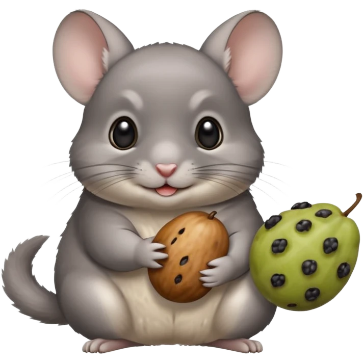 Chinchilla with raisin emoji