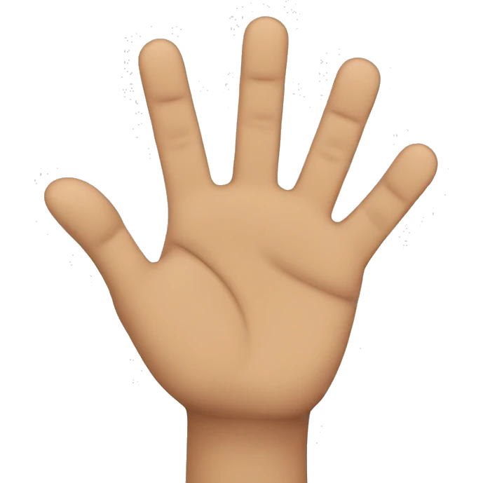 All fingers open except the index finger emoji