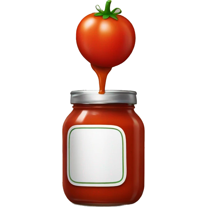tomato sauce jar wearing headphones emoji