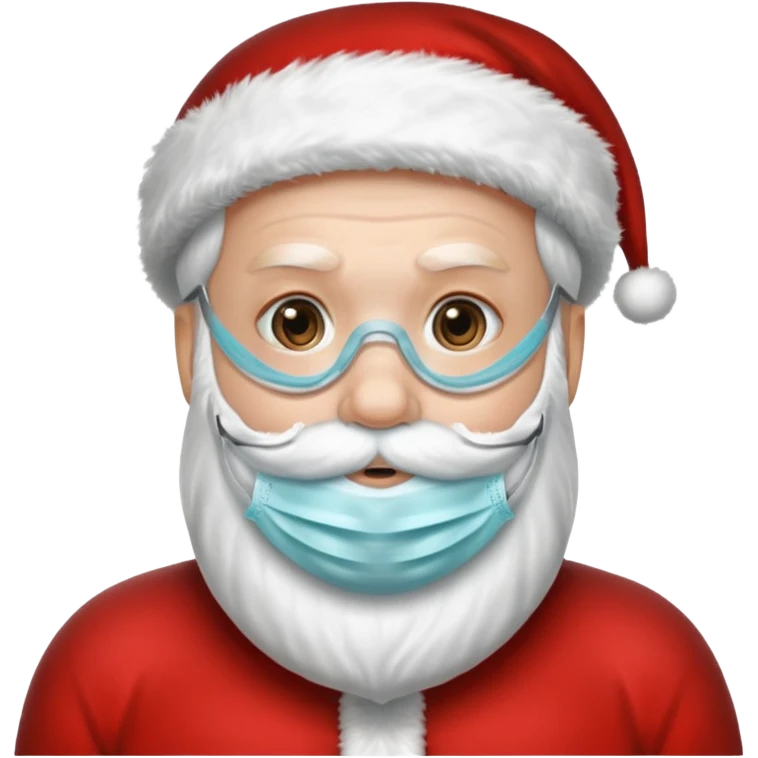 santa with surgical mask 
   emoji