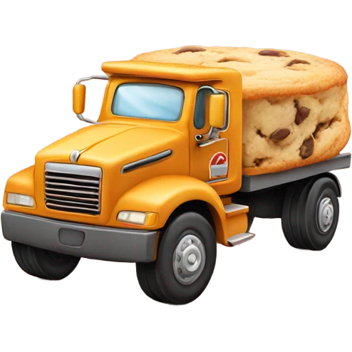 cookie heart with semi truck emoji