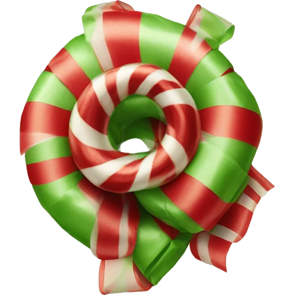 Christmas candy in old fashioned handmade ribbon  emoji
