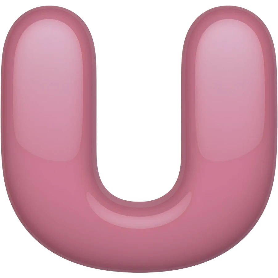 Letra U rosa emoji