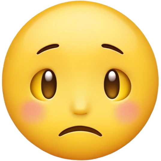 yellow emoji whit a sad expresjon emoji