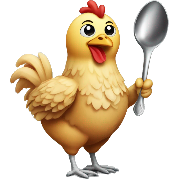 Chicken with a spoon  emoji