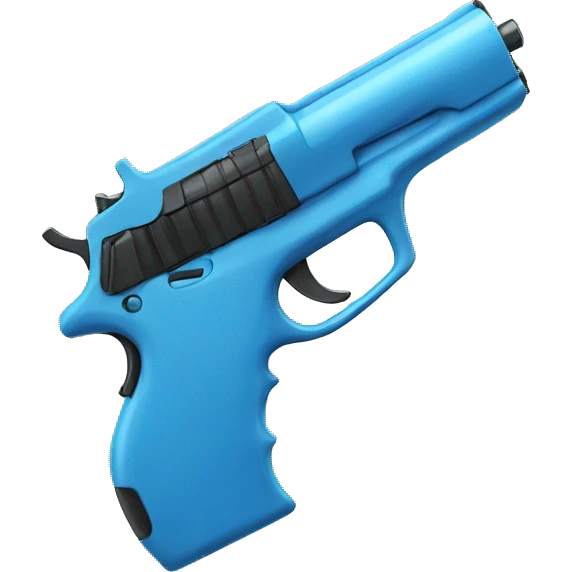 a blue gun  emoji