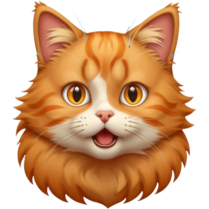 A very cute cat that got shocked from electricity, electric shocks around it emoji