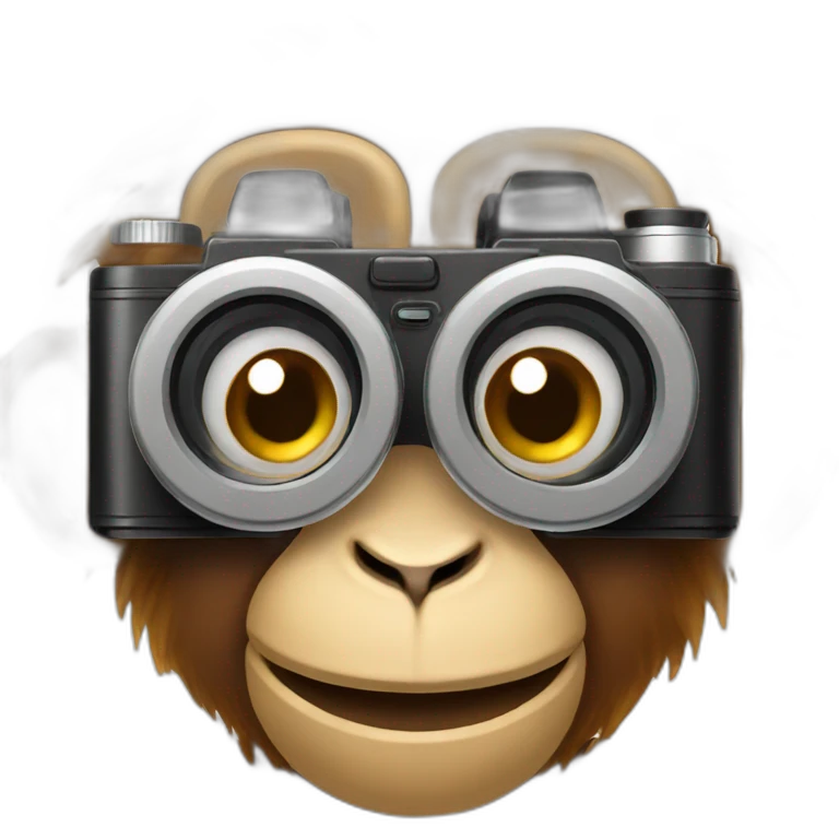 monkey taking a photo emoji