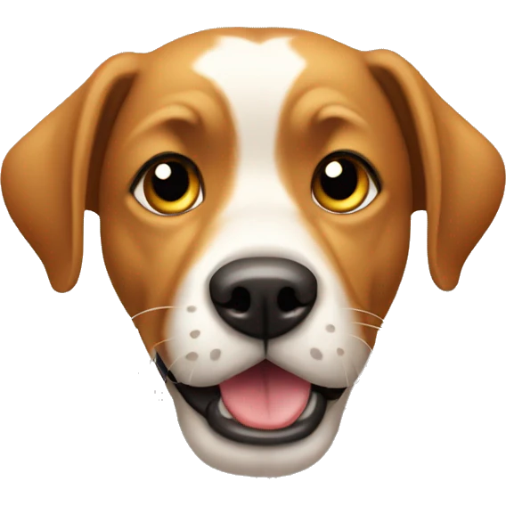 a dog yping on its iphone emoji