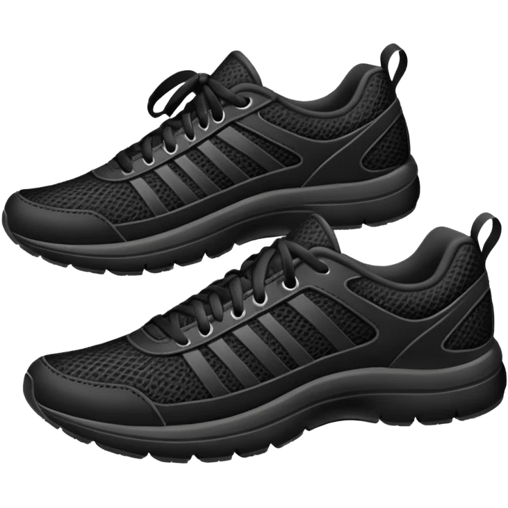 Make me an emoji of 2 black running shoes emoji