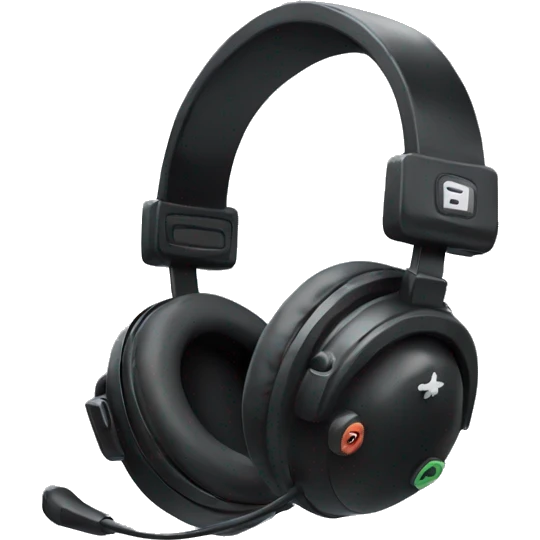 Black gaming headset  emoji